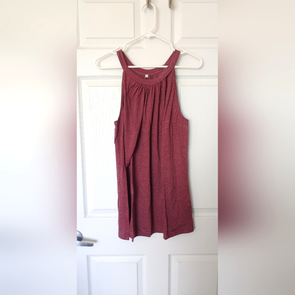 Halter Top Pleated Tank Top